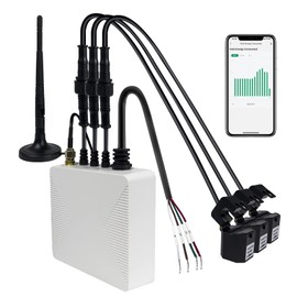 OWON 3 Phase WiFi Smart Home Energy Monitor, 3 Phase Clamp Meter with 3 120A Circuit Level Sensors Vue Real Time Electricity Monitor Meter Smart Life Energy Monitor