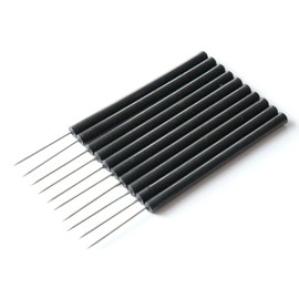 10x Dissecting Needles with Plastic Handle, Straight, Pointed - Dissecting Needles