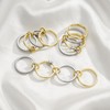 TINGN Stackable Rings Women's 14k Gold-Plated Waterproof Golden Rings Set
