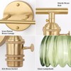Shenmoyl Bathroom Light Fixtures, 2-Light Brass Vanity Wall Light Over