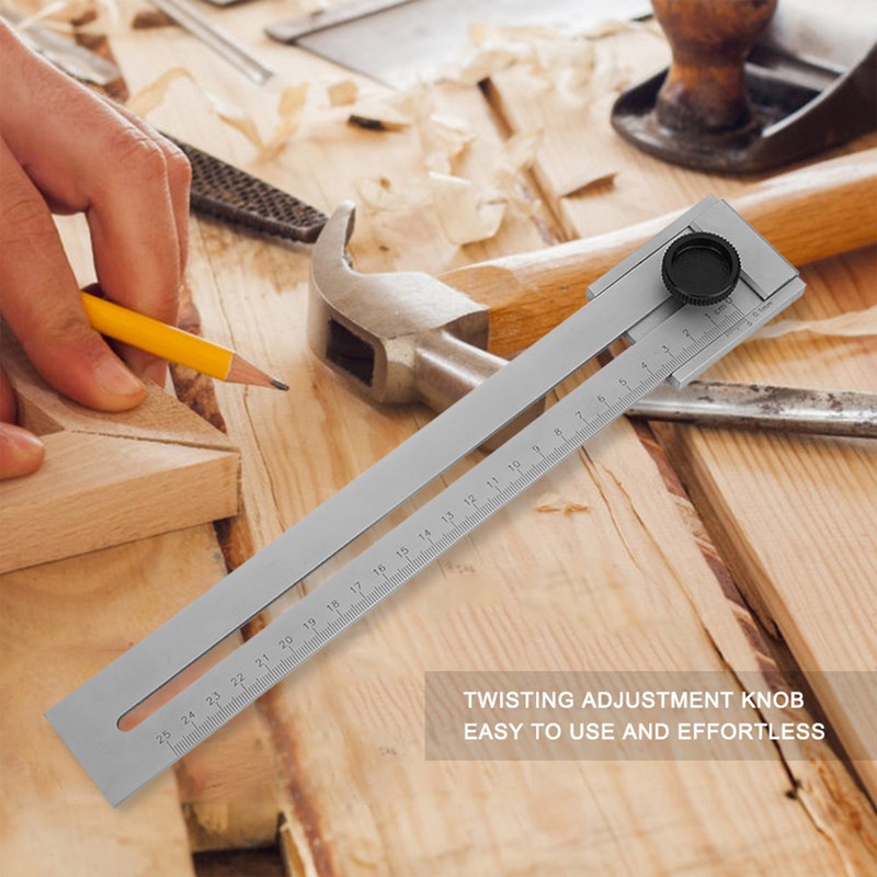 0-250mm Measurement Range High Accuracy Woodworking Marking Ruler Gauge Measurement