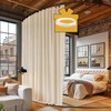 RoomDarkning Room Divider Curtains with Ceiling Track, 95% Blackout Heavy