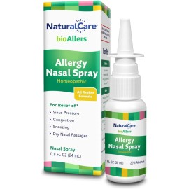 Natra-Bio NaturalCare bioAllers Allergy Nasal Spray, Homeopathic Allergy Spray for Congest