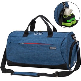 Sports Gym Bag with Shoes Compartment and Wet Pocket, Travel Duffle Bag for Men and Women (Diamond-Blue)