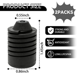 2PCS Hood Stop Bumpers, Car Engine Hood Buffer Rubber Pad, Black Bumper Damping Cushion Stoppers, Universal Shock-Absorbing Front Hood Stop Bumpers Buffer for Most Cars SUVs and Trucks