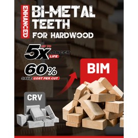 EZARC Bi-Metal Arc Edge Oscillating Tool Blade, Japanese Teeth Oscillating Saw Blades for Clean Cuts in Hard Wood & Plastic, Universal Fit Multitool Blades, 5-Pack