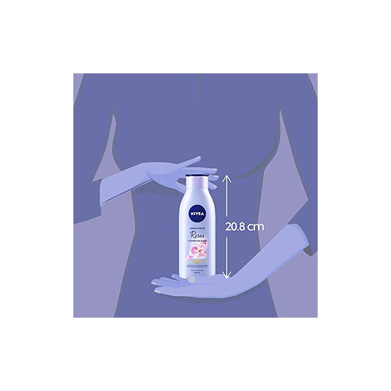 NIVEA Crema Corporal Humectante Senses Rosas y Aceite de rgan