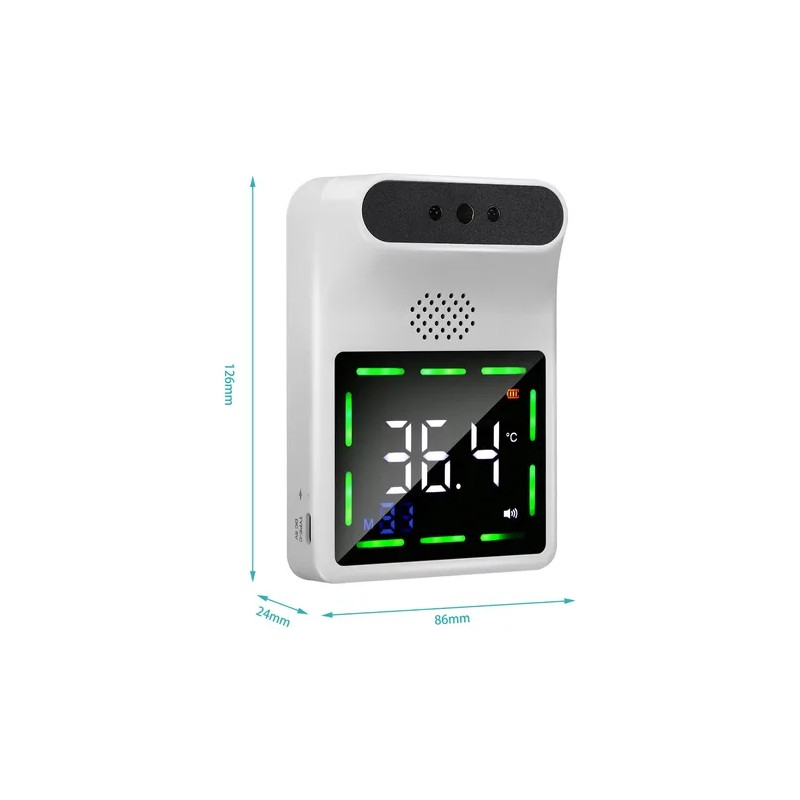 Termómetro Infrarrojo Digital De Pared Bluetooth Con Alarma