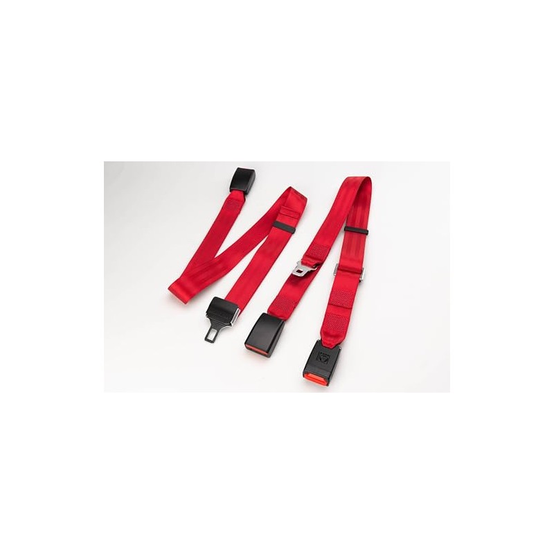 AMF Bruns H450199 Manual Pelvis Static Lap Belt, Red, 116"