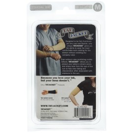 Tatjacket Tattoo Cover Up Concealer Sleeve, 2-PACK, Arm or Calf coverage, UPF 50 Protection, Slip Free, for Men & Women (Unisex), MEDIUM, WHITE