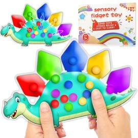 Dinosaur Color Sorting Sensory Toys, Montessori Toys for Toddler Activities Fine Motor Skill Game Travel Toy Quiet Autism Learning Calm Down Fidgets Stocking Stuffers Toy for Kid 3 4 5 Year Old Boy