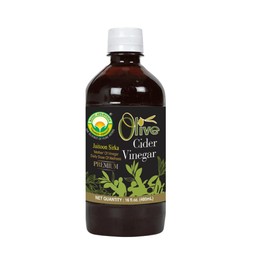 BASIC AYURVEDA Olive Cider Vinegar | Natural Jaitoon Sirka | Raw & Unfiltered | Source of Vitamin E & Iron | Traditional Vinegar for Kitchen & Health Use | 16.23 Fl Oz (480ml)