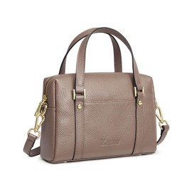 Kattee Small Leather Purses for Women, Soft Crossbody Bag Trendy Top Handle Handbag Shoulder Bag Khaki