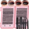 Lash Clusters Kit, Eyelash Clusters Individual Lash Extension Kit D