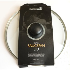 Kitchencraft Masterclass Tempered Glass Saucepan Lid, 24cm (9.5")