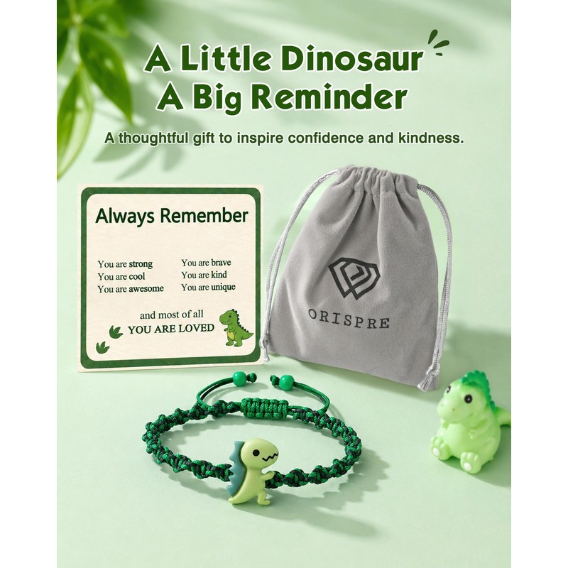 ORISPRE Boys Bracelets 5 7 Dinosaur Birthday First Day of