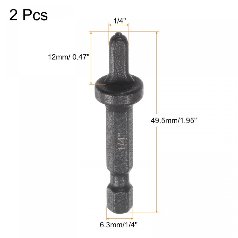 sourcing map 1/4" Swage Tube Expander Drill 1/4" Hex Handle