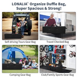 42 Inch Large Duffle Bag for Travel - 116L Extra Large Heavy Duty Duffel Bag with 2 Sides Handles, Sport Equipment Storage Bag for Camping-Black