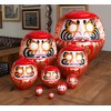 Tierra Zen Daruma Painted Papier Mache, White, 4.5 cm