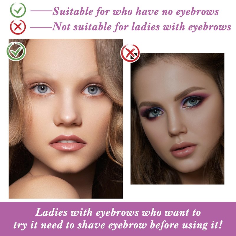 MWOOT 6 Sheets Hair-like Eyebrow Tattoo Stickers, 4D Waterproof Eyebrow