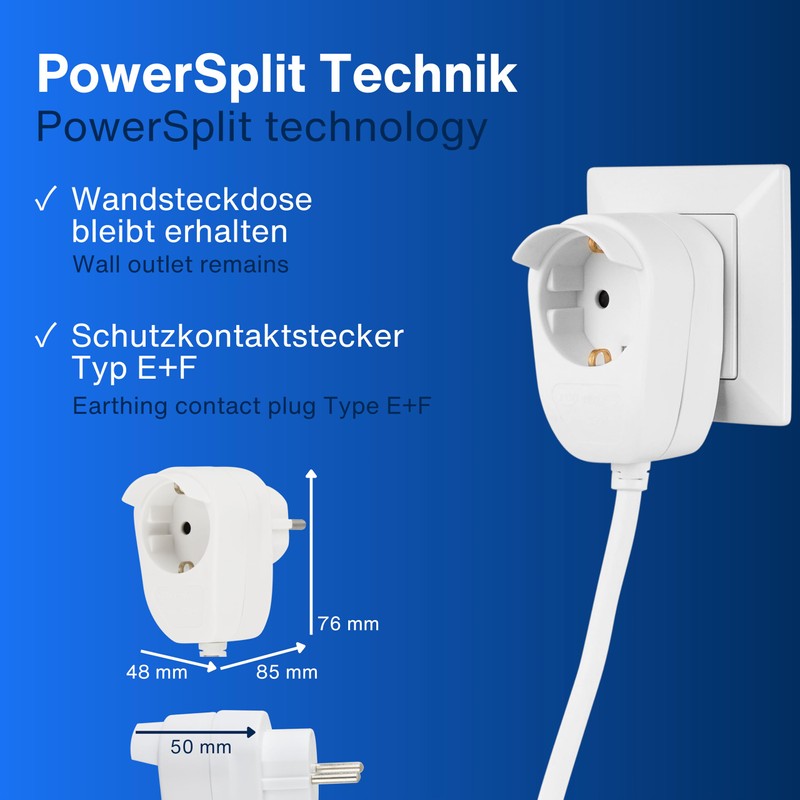 REV Power Strip PowerSplit - Multiple Socket 4-Way (3+1), 3500