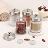 Tbestmax Glass Qtip Holder Dispenser, 10-Ounce Bathroom Containers Apothecary Jars