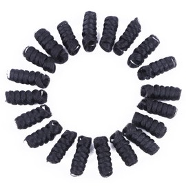 3 Packs Saniay Curl Crochet Braids Short Crochet Braiding Bouncy Twist Spiral Curls Jamaican Twist Hair Extensions 20 Strands/Pack (1, 12 * 10 inch)