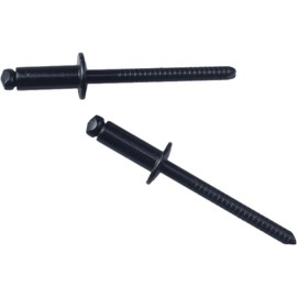 FDXGYH 50 Pcs 5/32x 1/2 Inch (4.0x12mm) Rivet Grip Stainless Steel Solid Blind Rivet Pop Rivets [Black]