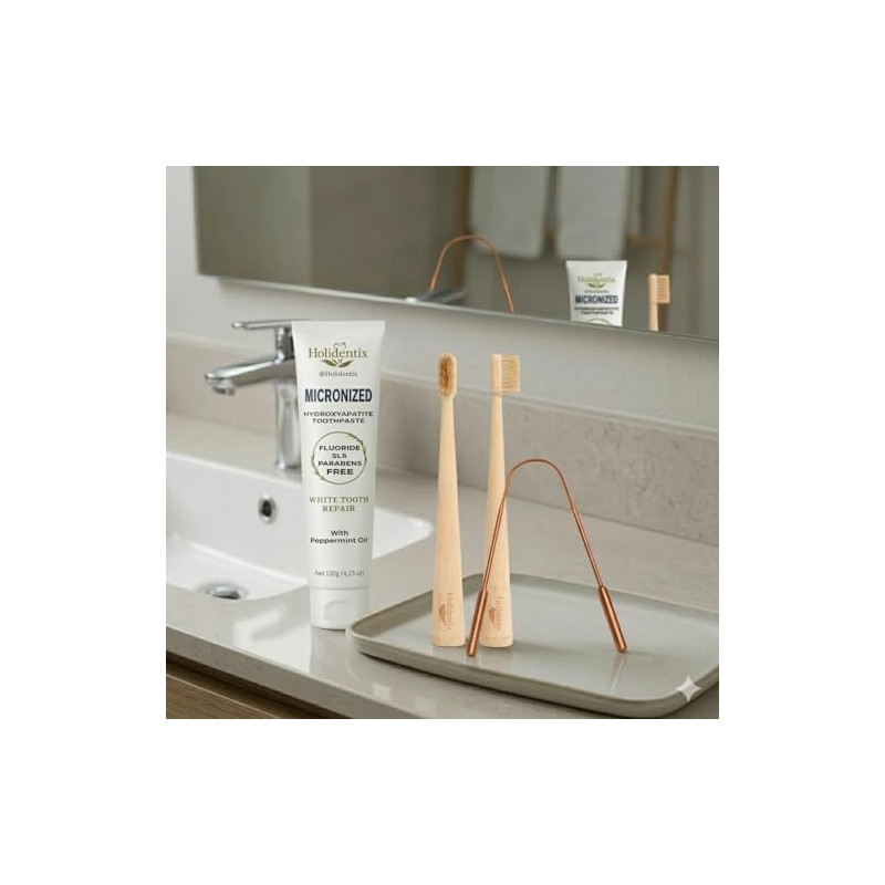 Micronized Hydroxyapatite Toothpaste, Non-Nano, Fluoride Free, Gentle Formula for the