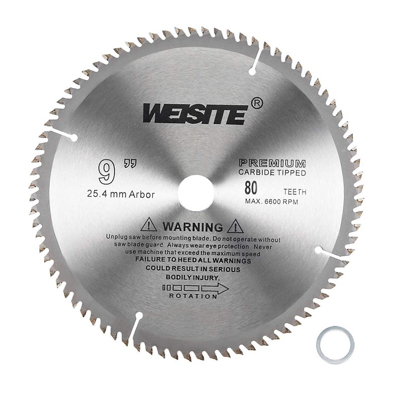uxcell 9" Circular Saw Blade, 80T 3/4" Arbor, Wood Tungsten