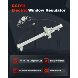 cciyu Power Window Lift Regulator with Motor Assembly Front Left Drivers Side Replacement fit for 1992-2014 For Ford E150 E250 E350 1C2Z 1523201-AA 9C2Z1523201A