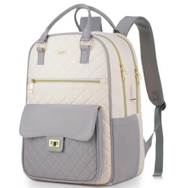 RJEU Laptop Backpack Women 15.6in,Anti-theft Rucksack Handbag for Work Travel Cabin,Smart School Backpack Girls College Bag for Office Uni Commuting,Gifts for Ladies,Black