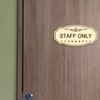Signs ByLITA Victorian Staff Only Sign (Brushed Gold) - Large