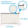 15 Pack Blank Cotton Canvas DIY Craft Zipper Bags Pouches