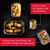 Rubbermaid Brilliance Glass Food Storage Containers, 3.2 Cup, Set of