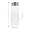 Kichvoe Water Filter Pitcher Glass Water Kettle with Lid Ergonomic