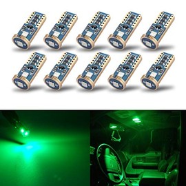 iBrightstar Newest Extremely Bright Wedge T10 168 194 LED Bulbs For Car Interior Dome Map Door Courtesy License Plate Lights,Green