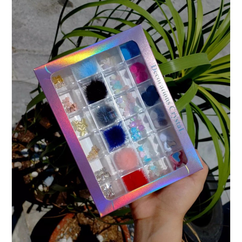 KH Kit Estuche Decoración Para Uñas Nail Cute Figuras Kwaii