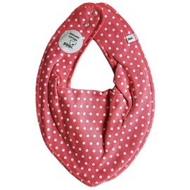 Pippi Babywear Girls' Triangular Bib with Motif, Raspberry Dots Pink