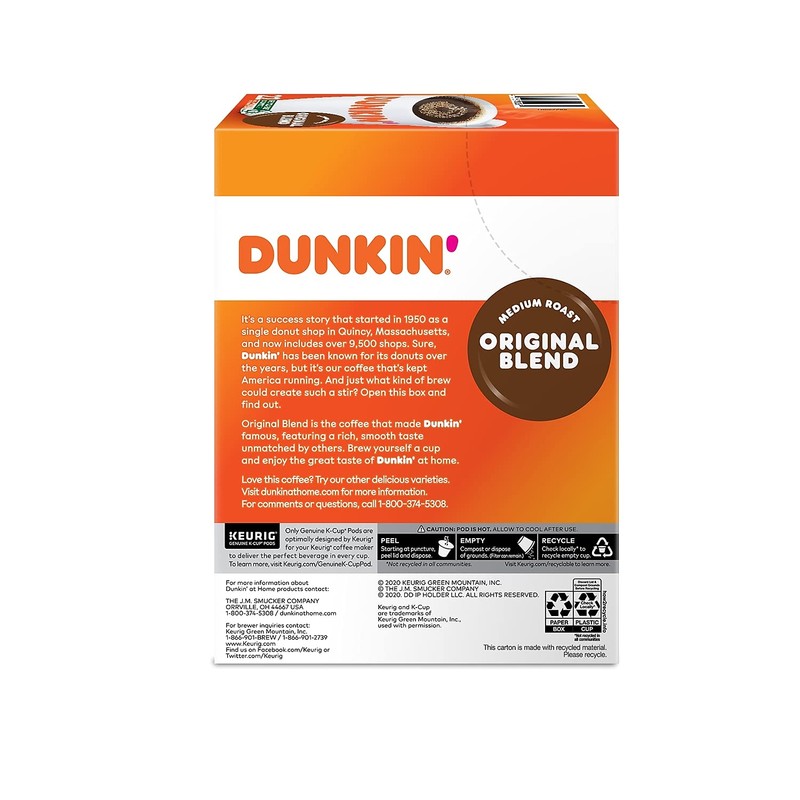Dunkin' Donuts K-Cups Keurig Coffee Brewers, Original, 24 Count