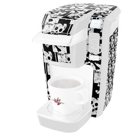 WraptorSkinz Decal Style Vinyl Skin compatible for Keurig K10 / K15 Mini Plus Coffee Makers Skull Checker (COFFEE MAKER NOT INCLUDED)
