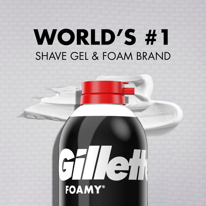 Gillette Foamy Classic Shave Foam for Men, Protection Against Shaving