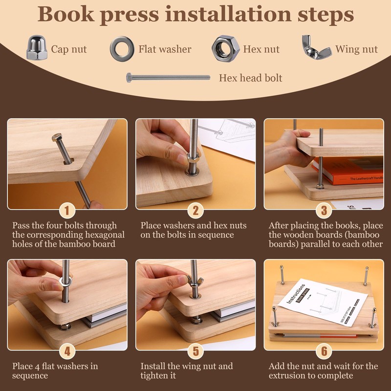 JUPEAN 45 Pcs Book Binding Kits, Bookbinding Kit Large Book