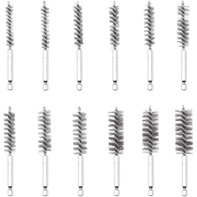 NEIKO 00325A Wire Brush Drill Attachments with 1/4-Inch Hex Shank,
