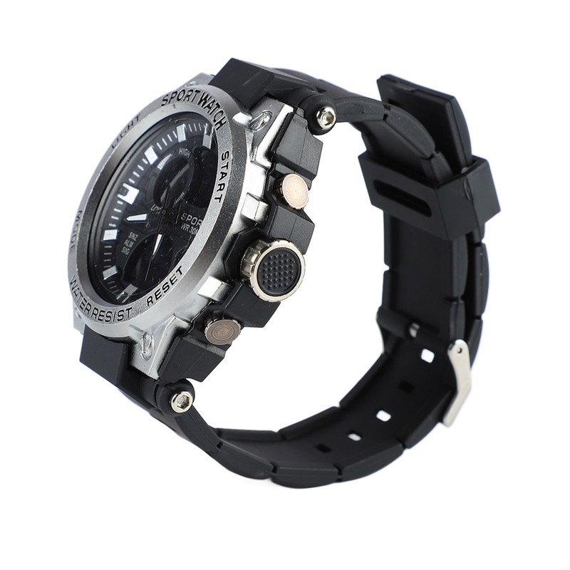 LED Sports Watch Electric Luminous Shook Proof Multi Function Quartz