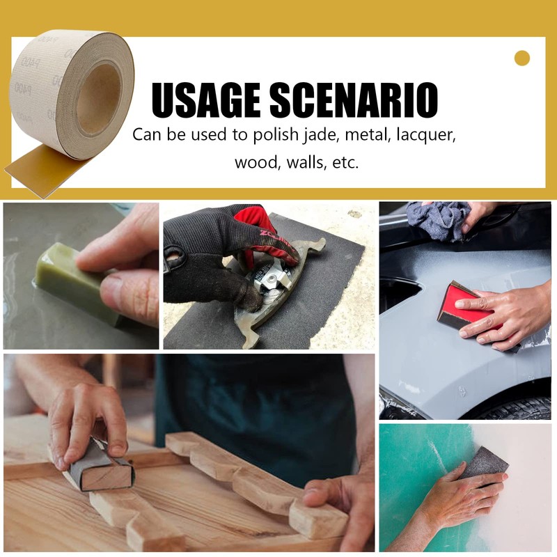 80 Grit Hook and Loop Sandpaper Roll, 2-3/4" X 20