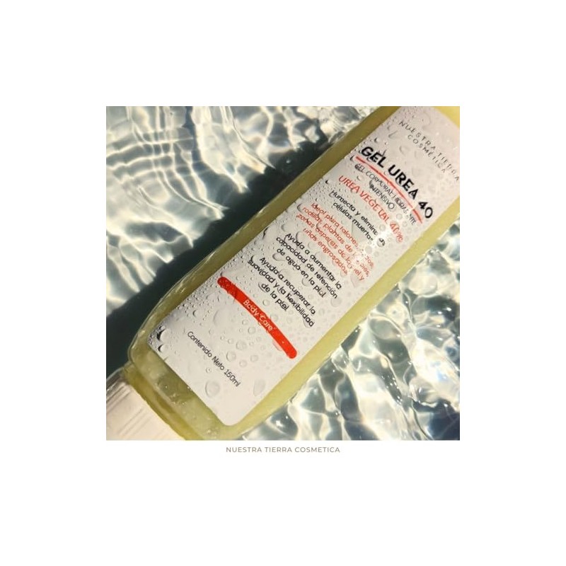 Nuestra Tierra Cosmética Gel Urea 40%, Hidratante Intensivo, para Talones,