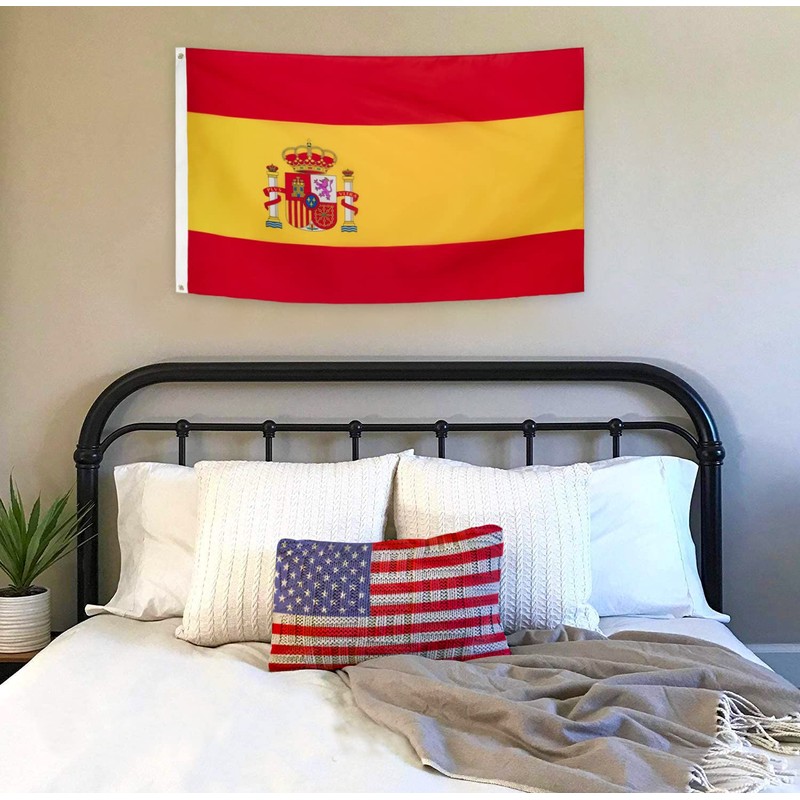 DANF Spain Flag 3ftx5ft Spainish National Flags Polyester with Brass