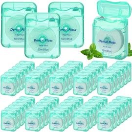 Mimorou 60 Pack Dental Floss Bulk Mint Flavored Floss 50m Each Travel Dental Floss Oral Care Dental Floss for Teeth and Gum Protection (Mint Color)