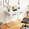 Casaottima 32 Inch Small Office Computer Desk with 2 Drawers